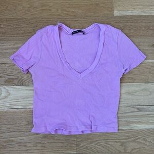 Brandy Melville Bubblegum Pink Crop Top